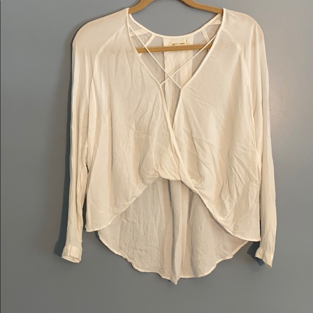 UO Silence + Noise white pirate blouse
